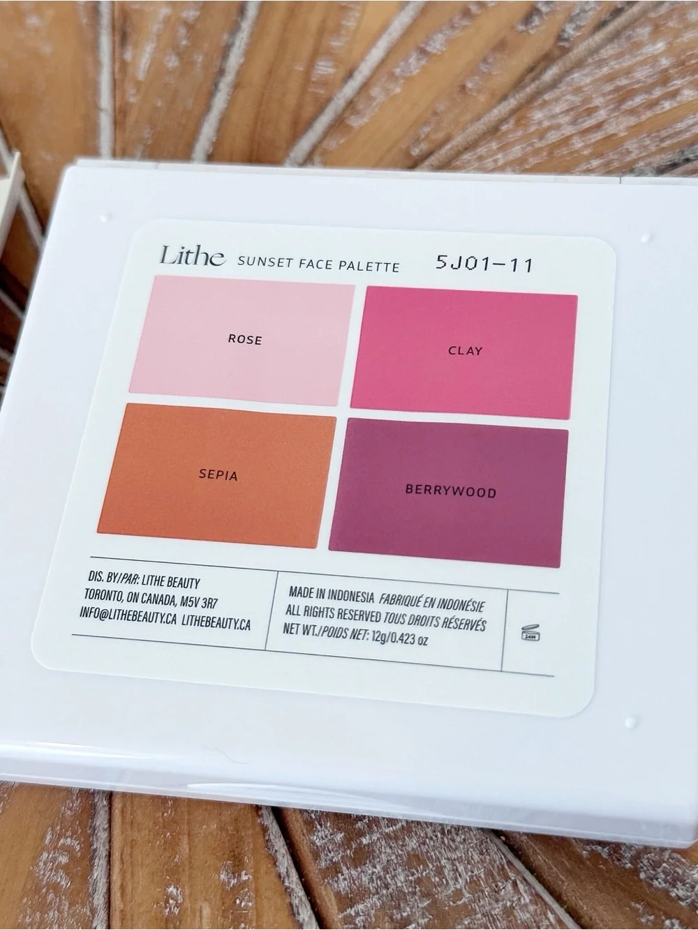 NWT Lithe Sunset Blush Quad Palette